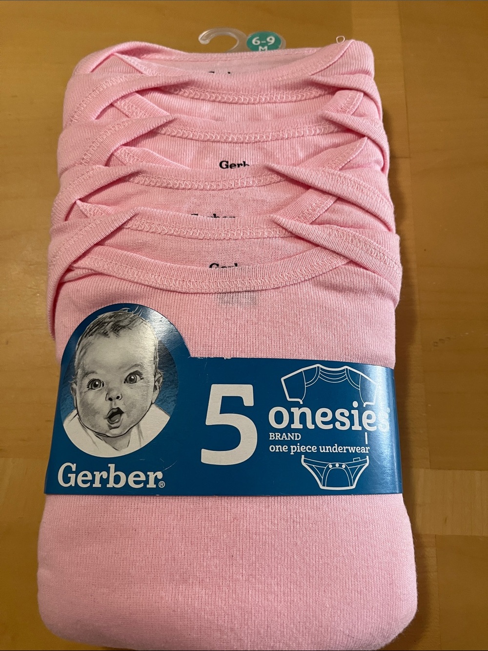 Gerber Baby Girls 5-Pack Pink One-Piece Bodysuits